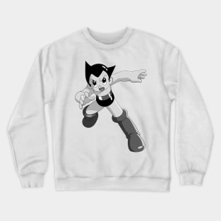 Astro Boy, Fighting Stance Ver. (Grayscale) Crewneck Sweatshirt